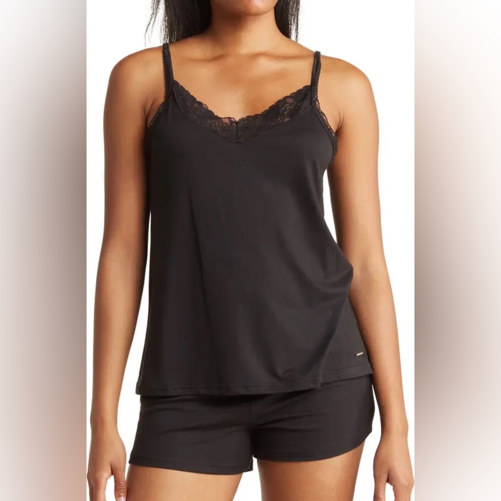 BCBG Lace Trim Tank & Shorts Pajama Set NWT